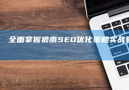 全面掌握狼雨SEO优化策略：实战教程与技巧分享